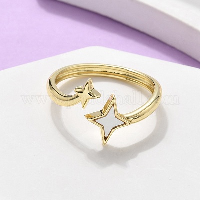 Кольца-манжеты из латуни для женщин RJEW-C126-13G-1