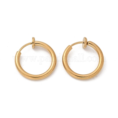 Клипсы из нержавеющей стали 304 с ионным покрытием (IP) EJEW-M218-03B-G-1