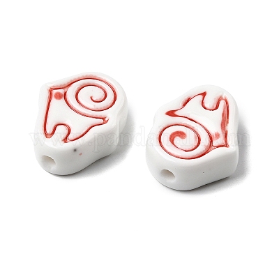 Фарфоровые бусины ручной работы PORC-Z004-01E-1