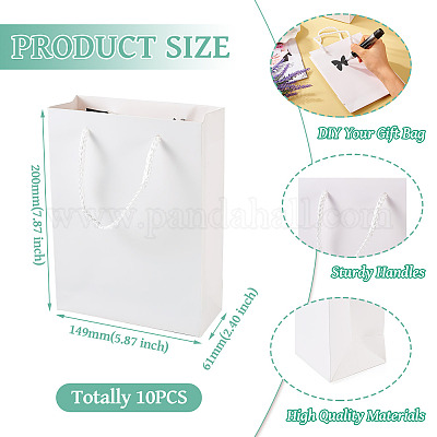 Складные подарочные пакеты из крафт-бумаги с ручкой ABAG-TAC0014-03-1