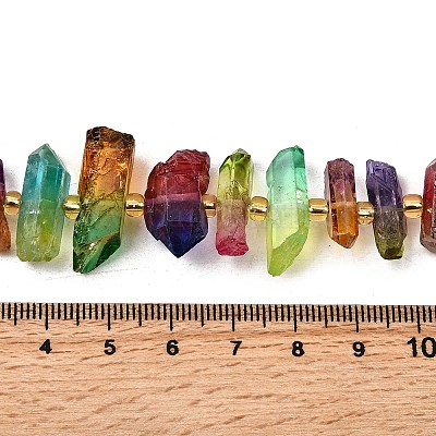 Гальванические природный кристалл кварца бусы пряди G-F800-D14-1