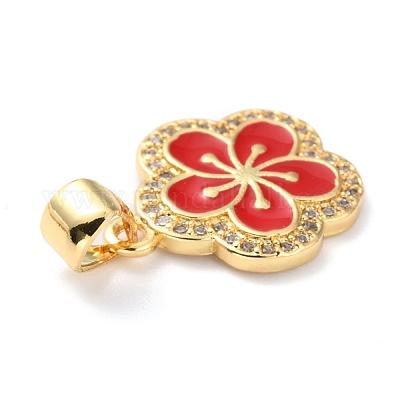 Латунные микро проложить кубического циркония подвески ZIRC-H120-02E-G-1