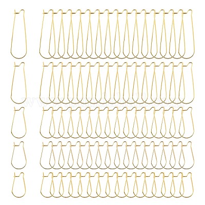 100 шт. фурнитура для сережек-колец из нержавеющей стали 304 5 размера STAS-LS0001-09G-1