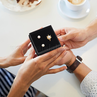 Квадратные подарочные коробки для хранения серег и ожерелья из крафт-бумаги CON-WH0095-88A-1