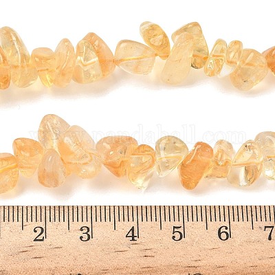Природный желтый кварц нитей бисера G-K400-A01-8x10-1