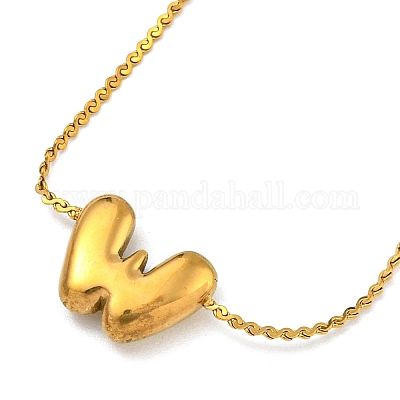 Ожерелья с подвесками из нержавеющей стали 304 с микропаве из кубического циркония NJEW-H017-01G-W-1