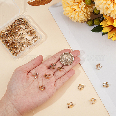 80 шт. фурнитура для сережек-клипс из нержавеющей стали 304 STAS-SP0001-25G-1