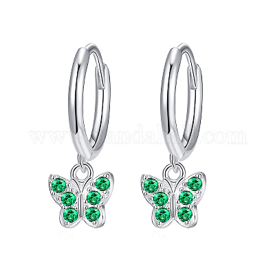 Элегантные серьги-кольца из стерлингового серебра s925 в форме бабочки BR6455-4-1