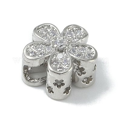 Покрытие стойки латунь микропаве прозрачные кубические циркониевые бусины KK-A220-11B-P-1