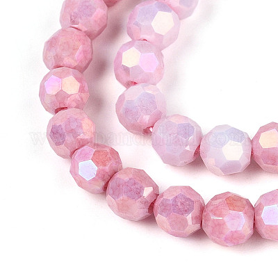 Антикоррозийные гальванические стеклянные бусины EGLA-T021-6mm-15-04-1