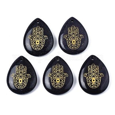 Синтетический синий авантюрин подвески G-T122-73B-1