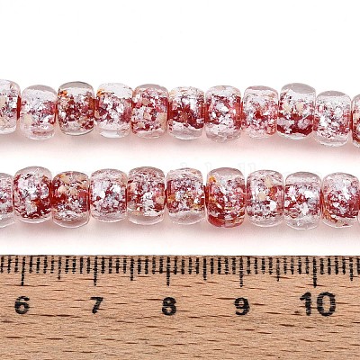 Светящиеся стеклянные бусины ручной работы из серебряной фольги FOIL-N029-02B-03-1