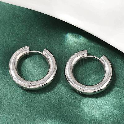 Серьги-кольца из нержавеющей стали 202 для полировки EJEW-M106-02P-05-1