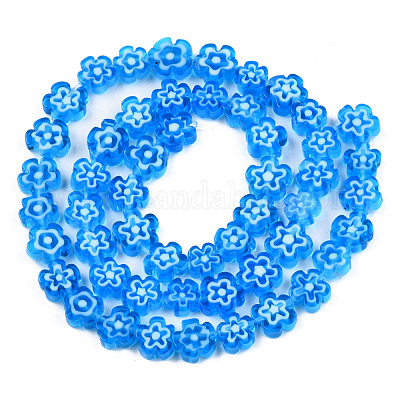 Ручной работы стеклянная бусина тысячецветник нитей LAMP-N029-017B-14-1