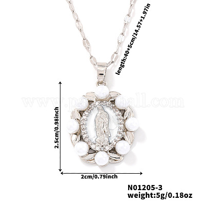 Винтажные латунные ожерелья с подвесками в форме овала VW5093-2-1