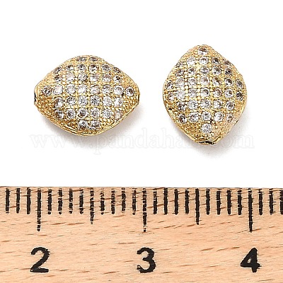 Латунные микропаве из прозрачного кубического циркония KK-L229-052G-1