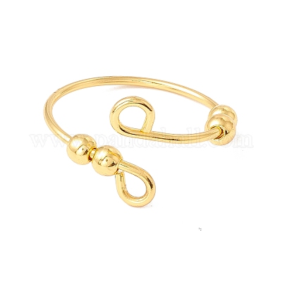 Вращающееся открытое манжетное кольцо с бисером из сплава STAS-E047-01G-1-1