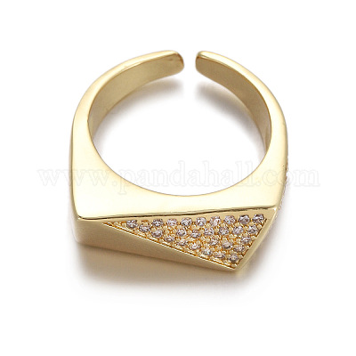 Кольца-манжеты из латуни mirco pave с прозрачным кубическим цирконием FS-WGB3A7F-10-1