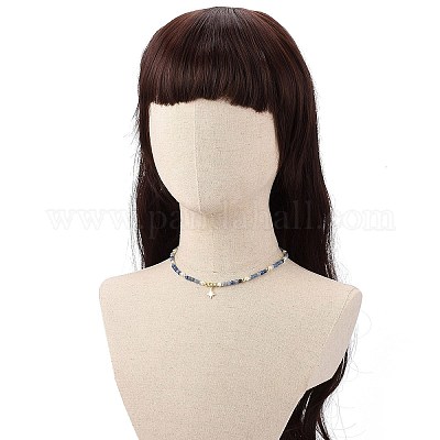 Браслет и колье с подвеской в виде звезды из латуни SJEW-JS01268-1