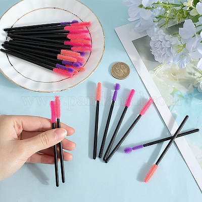 32 шт. 4 стиля пластиковых и силиконовых косметических кисточек для ресниц&nbsp;AJEW-GF0010-51-1