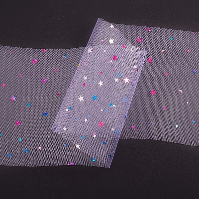 Сетчатые ленты с пайетками и звездами OCOR-P010-F10-1