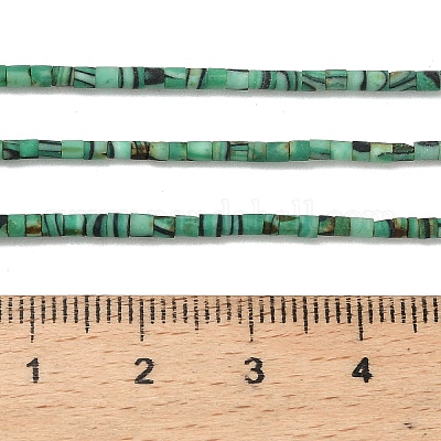 Окрашенные синтетические бирюзовые бусы нити G-P594-01B-06-1