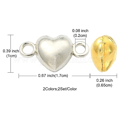 4 комплект магнитных застежек из сплава 2 цветов PALLOY-YW0001-28-1
