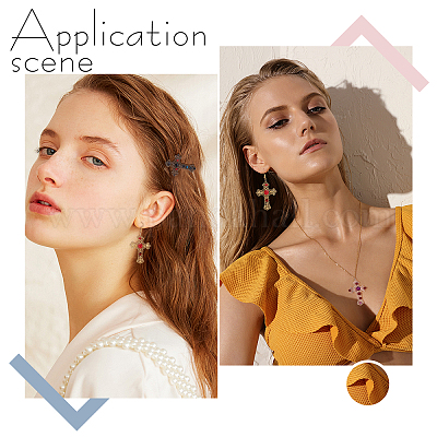 30 шт. 5-х цветные латунные филигранные соединительные звенья KK-PH0003-36-1