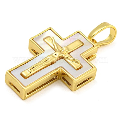 Латунные подвески с ракушкой KK-D534-02G-03-1