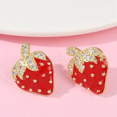 Серьги-гвоздики из циркония EJEW-F895-27C-01G-1