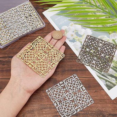 12 шт. 3-х цветная филигранная фурнитура для столярных изделий из сплава FIND-CA0004-94-1