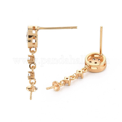 Плоская круглая форма из латуни с микропаве KK-S356-437-NF-1