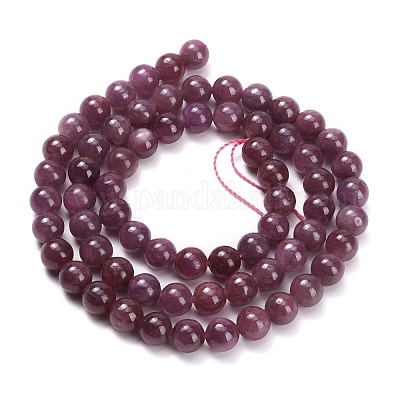 Натуральные рубиновые бисерные пряди G-L631-A01-6mm-AA-1