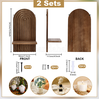Wandregal aus Holz&nbsp;AJEW-WH0796-43B-1