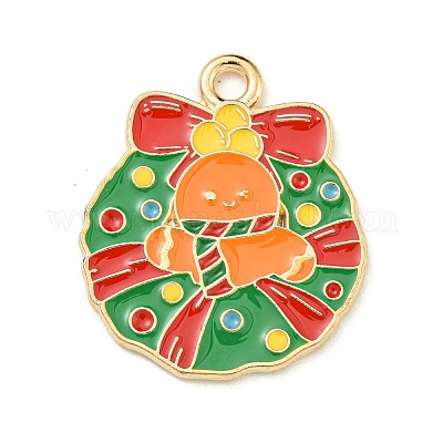 Noël alliage thème pendentifs émail&nbsp;ENAM-I060-01J-1