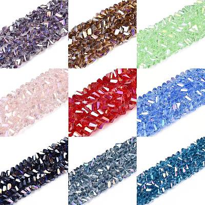 Гальванизируйте прозрачное стекло бисер нитей GLAA-N021-4mm-M-1