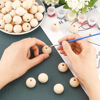 Натуральные деревянные бусы&nbsp;WOOD-PH0009-36-1