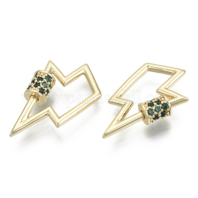 Латунь микропаве кубический цирконий винт карабин подвески с замком KK-R136-067B-NF-1