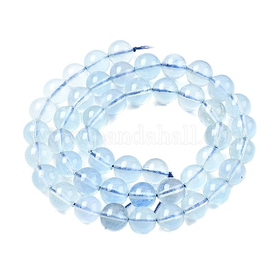 Природные Аквамарин бисер нитей&nbsp;G-G344-A07-8mm-1