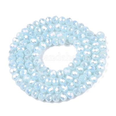 Стеклянные бусины с гальваническим покрытием  EGLA-A044-P4mm-B06-1