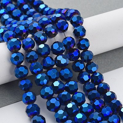 Гальванические стеклянные бусины EGLA-R042-8mm-01-1