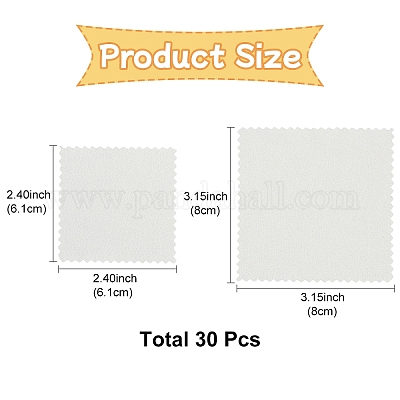 30 шт. 2 вида салфеток для чистки замши из микрофибры AJEW-YW0001-36-1