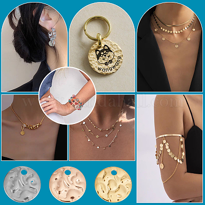 60 шт. 3-х цветные подвески из нержавеющей стали 304 STAS-PH0006-60-1