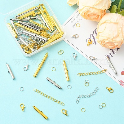 Наборы для самостоятельного изготовления круглых натуральных и синтетических бусин из драгоценных камней для браслетов DIY-YW0011-65-1