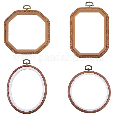 4 шт. 4 вида пластиковых пялец для вышивки крестом DIY-CP0012-38-1