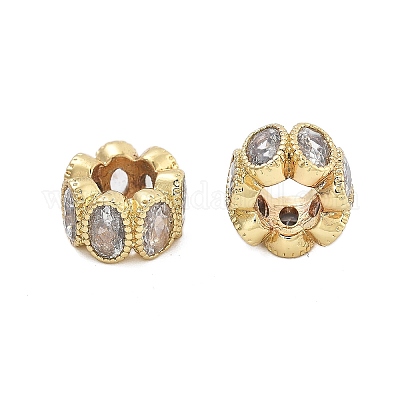 Латунь микропаве прозрачный кубический цирконий европейский бисер KK-Q006-45G-1