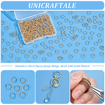 300 шт. Открытые соединительные кольца из нержавеющей стали 304 STAS-UN0058-56G-03-1