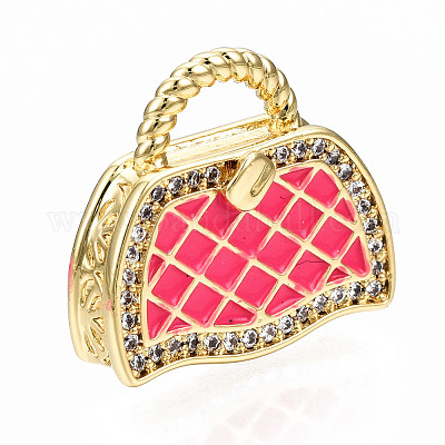 Латунные микропроволочные кубические циркониевые подвески из эмали ZIRC-Q200-021D-NF-1