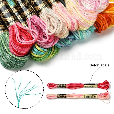 6-слойная полиэфирная нить для вышивания&nbsp;OCOR-FZ0001-01I-1