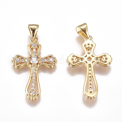 Латунные микро проложить кубического циркония подвески ZIRC-G168-27G-1